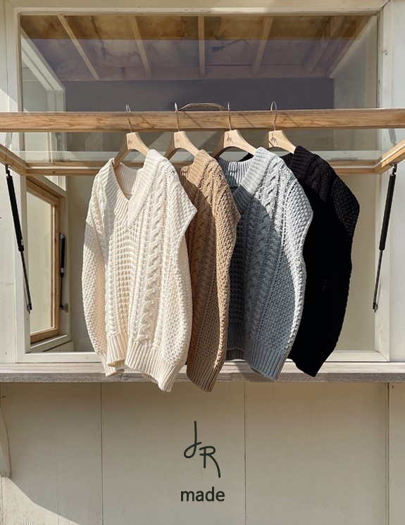스테디-knit.vest(4colors)